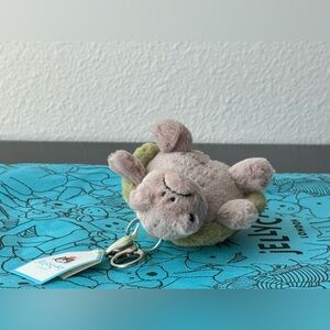 BNWT / Authentic Jellycat Timmy Turtle Bag Charm Keychain / Rare / FAST SHIPPING